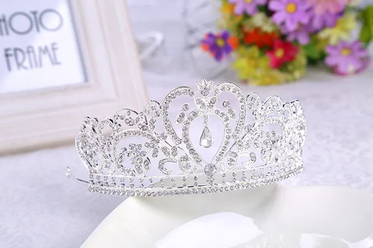 Altın Şerit Tiaras ve Gelin için Taçlar Sevgilim Keskin Muhteşem Gelin Mücevher Bling Bling Taşları Kızlar İçin Başlıklar254p