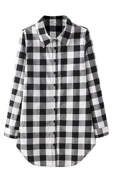 Camicia A Quadri Da Donna In Cotone, Modello Boyfriend: Morbida, Elegante E Perfetta Per L'Oktoberfest O L'ufficio - 3