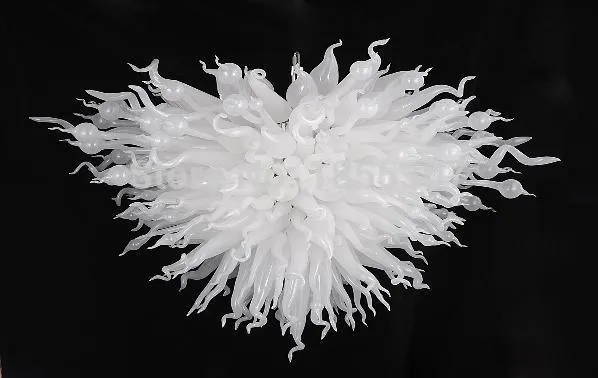 ペンダントランプエレガントなデザインホワイトガラスぶら下げシャンデリアペンダント照明ヨーロッパのLEDの電球高品質のリビングルームクリスタルシャンデリア