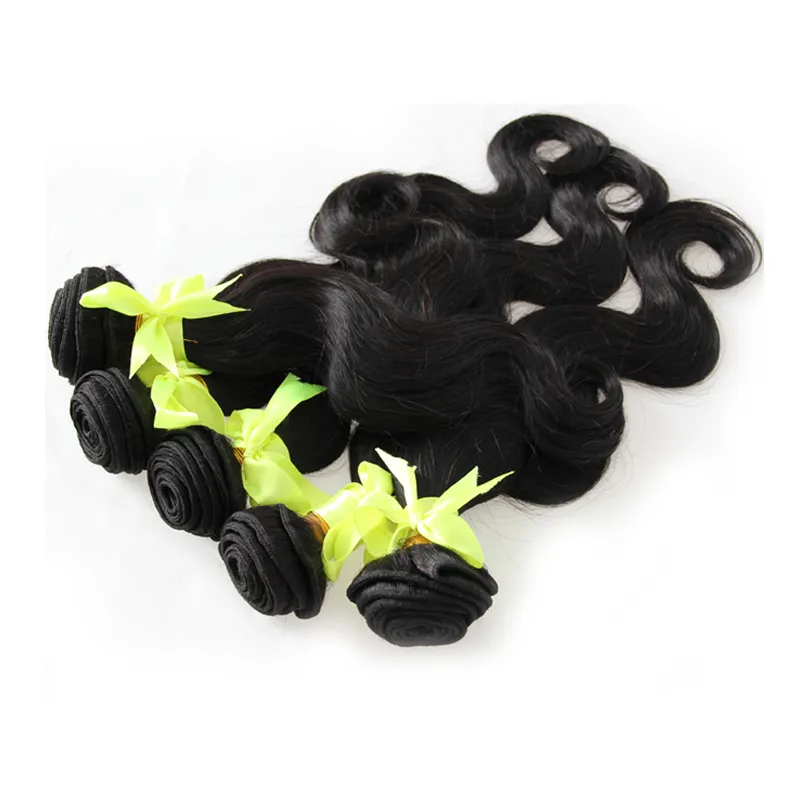 Partihandel Peruvian Virgin Hair Weave Body Wave Natural Black Virgin Hair Bundle Deals Double Drawn, No Shedding, Tangle Gratis