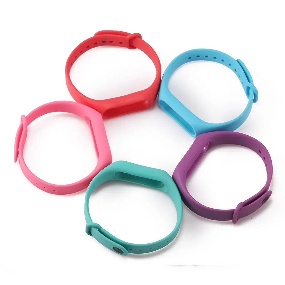 Cor Silicone Wearable MIBAND 2 Substituição Relógio Strap para Xiaomi MI Band 2 Pulseira de pulso Pulseira inteligente cinta cinta acessórios em banda inteligente