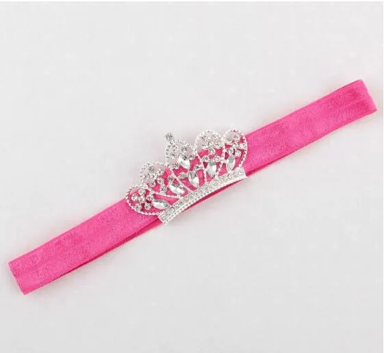 Adorável bebê princesa coroa bandana bebê menina acessórios de cabelo tiara infantil elástico faixas de cabelo recém-nascido brilhante cabeça envoltório bandana yh7021055