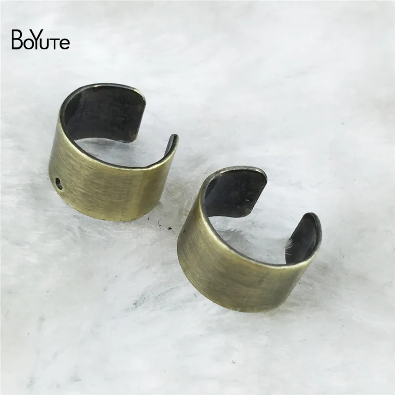 BoYuTe  HOT Sale Vintage Style Antique Bronze Brushed Plain Ear Cuff Earrings Jewelry