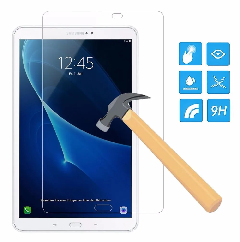 Prova de Explosão 9h 0.3mm Protetor de Tela Temperado Vidro Para Samsung Galaxy Tab A 10.1 2016 T580 T585 Free DHL