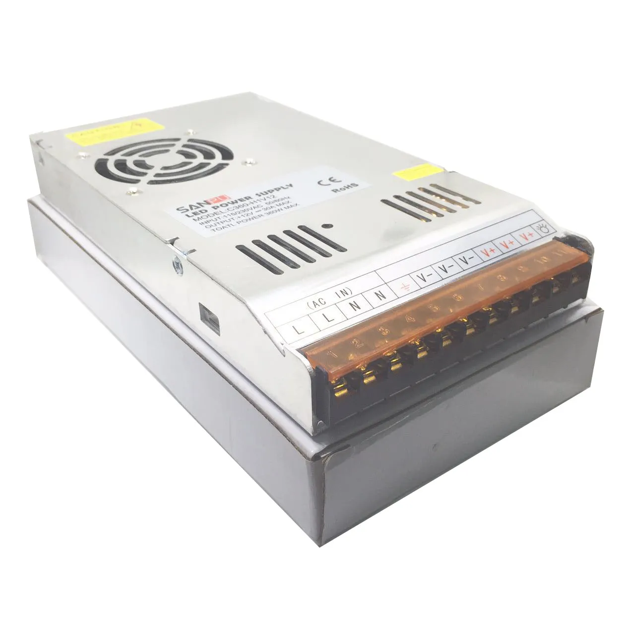 SANPU 360W DC12V-schakelaar voeding AC naar DC LED-verlichting Transformator C360-H1V12 Ultra dunne aluminium schaal 30A chauffeur met ventilator