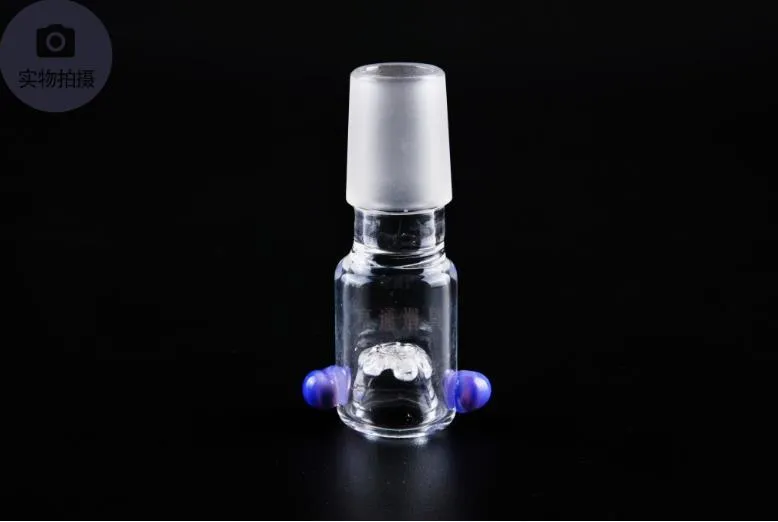 Lila prydnadsglasbeslag Plug grossistglas Bongs Oil Burner Glass Water Pipe Oil Rigs R￶ker Rigs