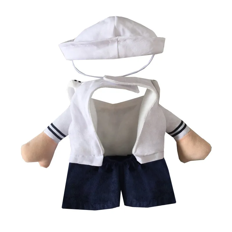 Yeni Sıcak Satış Kediler kıyafet Sailor küçük Köpekler Yavru pet Kostüm Elbise komik takım Sailor Üniforma Cosplay Kostümleri Kedi malzemeleri