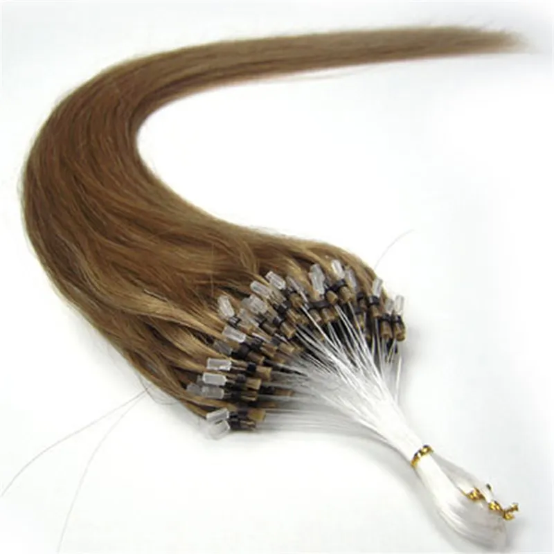 Extension capelli ad anello, confezione da 100 pezzi, capelli umani brasiliani lisci serici, micro anelli, collegamenti, estensioni dei capelli4238411