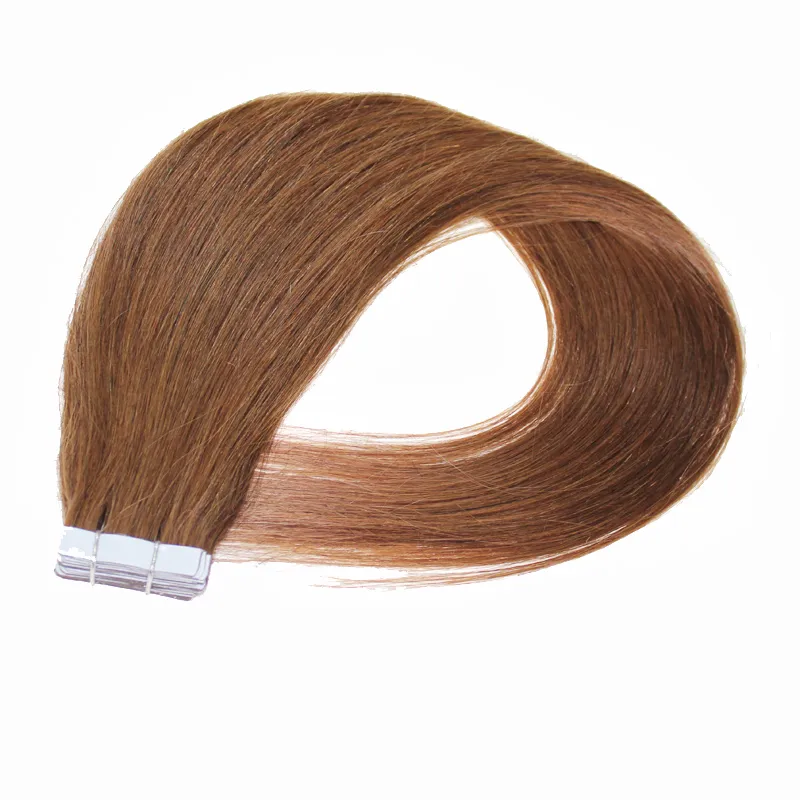 50gPU Tape Hair Skin Weft Human Hair Extensions Straight Tapes #1 #1b #2 #4 #6 #8 #27 #613