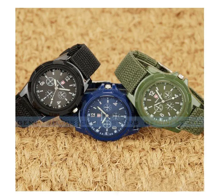 NIEUWE AANWIJS TIME BEPERKTE BIG S General Fashion Canvas Belt Watch Luminous Hand Movement horloges Zwitserse leger militaire mannen kijken 6905232