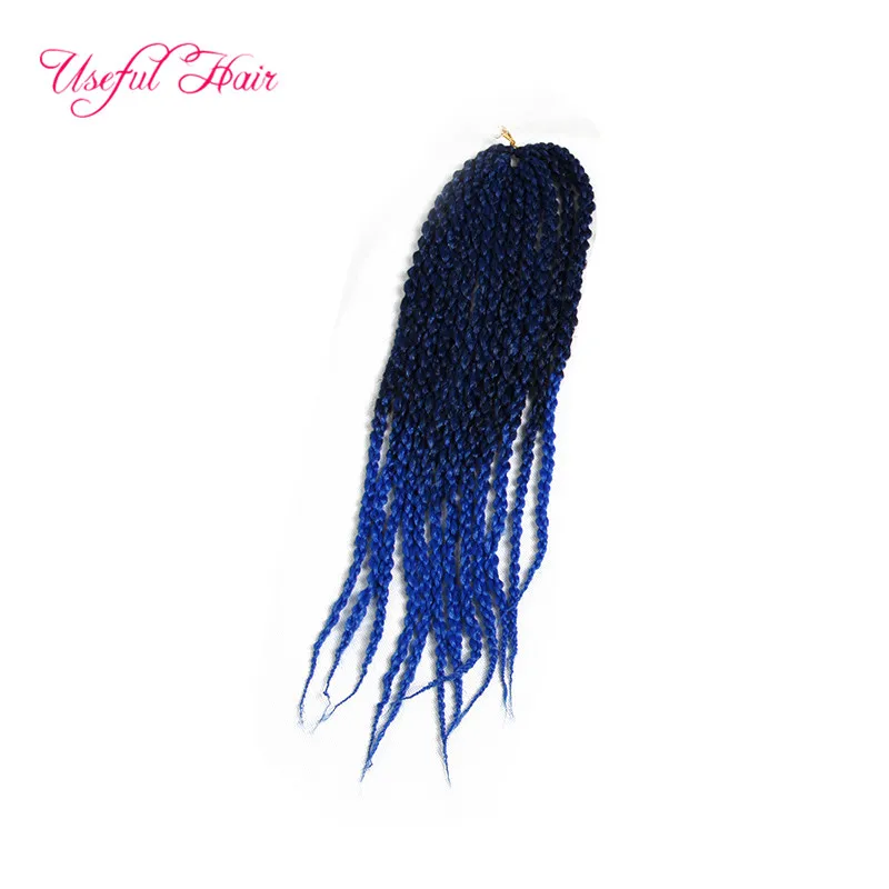 tresses synthétiques ombre boîte de cheveux tresses 22 pouces tresse en faisceaux 3D torsion cubique crochet tresses cheveux 120g extensions de cheveux au crochet cubique