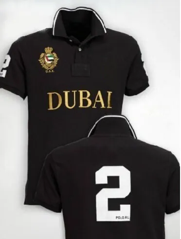 Klassieke Casual Mannen Shirt Berlijn Parijs Londen New York Milaan Dubai City Shirt Shirts Big Horse Borduurwerk Polo T-shirts Nummer 5