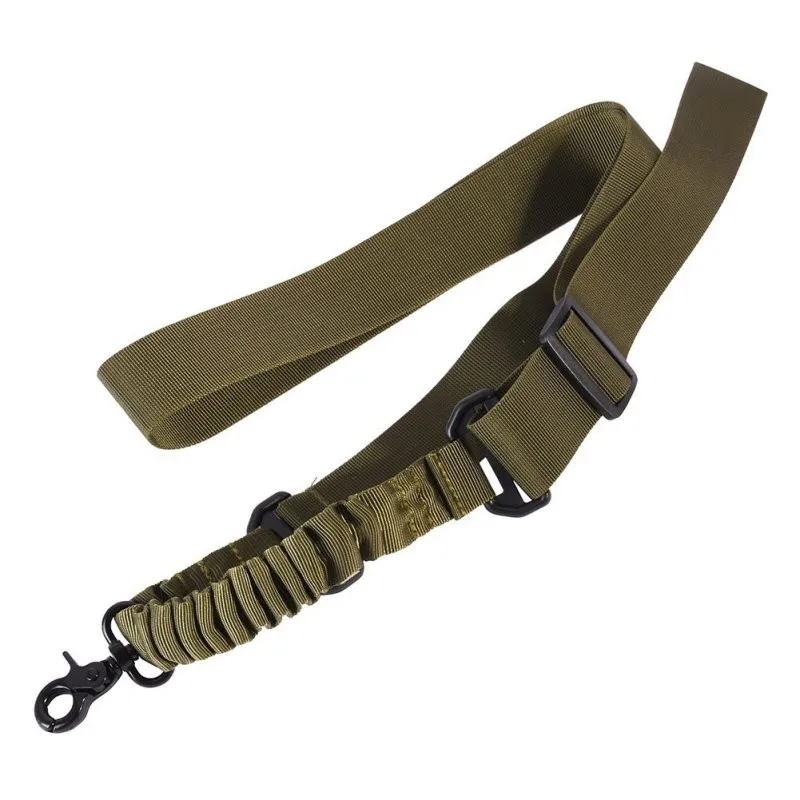 Multifunctionele Nylon Verstelbare Tactische Single Point Bungee Rifle Gun Airsoft Sling Hunting Pistool Band Army Green Black Groothandel