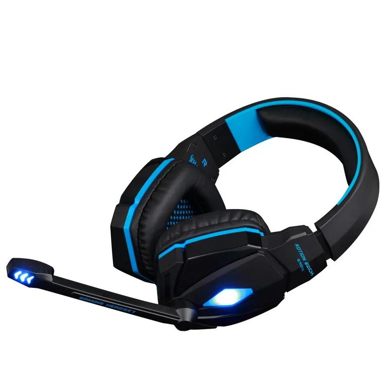 Kotion Каждый G4000 Stereo Gaming Headphone Wearset Ушесута повязки с микрофоном с микрофоном для управления громкостью для PC Game DHL бесплатно