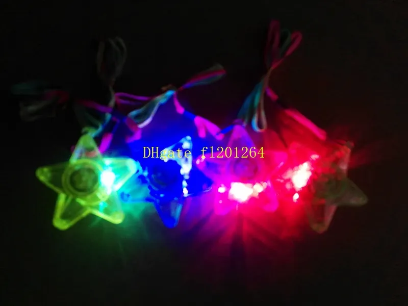 lot LED Little Star Collier Flashing Light Kids Toys Birthday Concert Fesvial Party Favors2908305