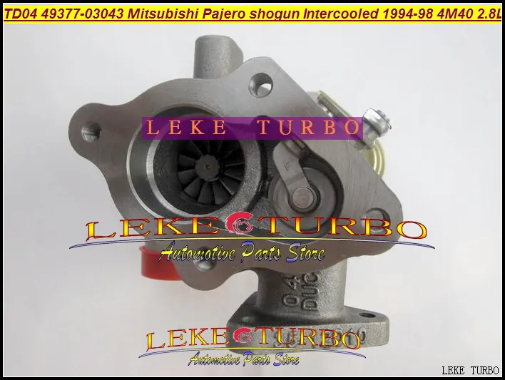 TD04-12T-4 49377-03043 ME201636 Turbo Turbocharger For MITSUBISHI PAJERO SHOGUN Intercooled 1994-1998 Engine 4M40 2.8L 125HP (5)