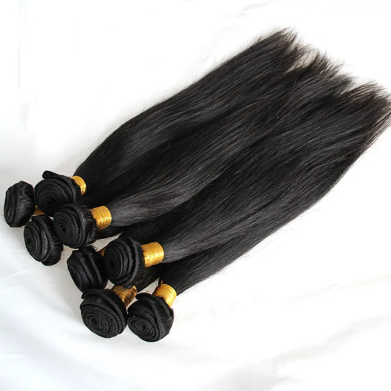 Cynosure cabelo 8 bundles 8 peça só brasileiro remy cabelo em linha reta cabelo humano tecer cor preta natural 1b