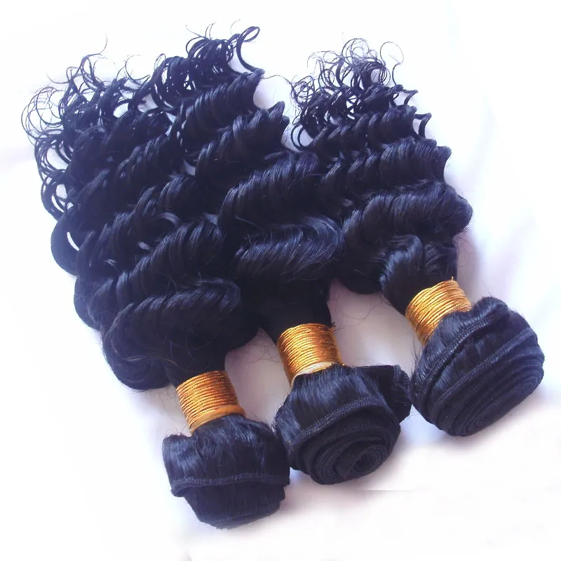 Raw Indian Temple Virgin Hair Weaves Deep Wave Human Hair Bunds 8a Grad Natural Color Dyable 830 Inch32742089660260