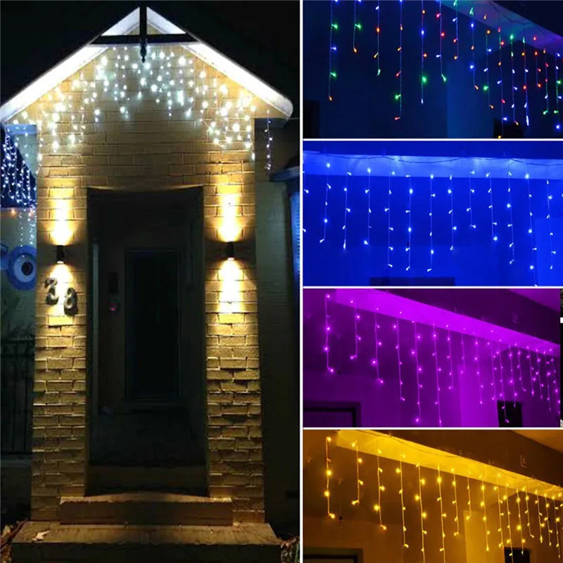 10M * 0.5M 320LED Scintillio Illuminazione LED Natale String Fata Tenda di nozze sfondo Festa all'aperto Luci di Natale impermeabile