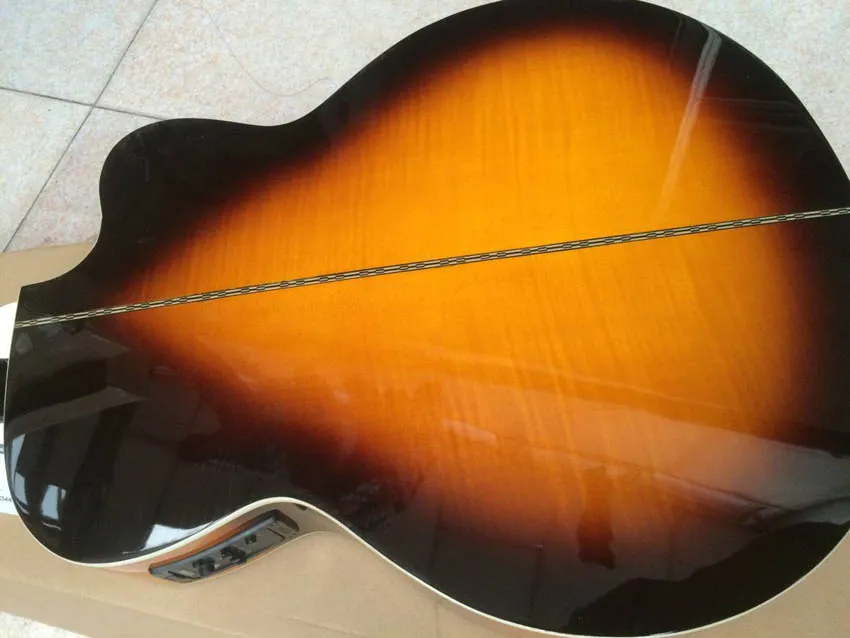 OEM يسار اليد 43 بوصة jumbo sunburst اللون الصوتية الصوتية gitarsolid top الصين صنعت j200 guitars4592483