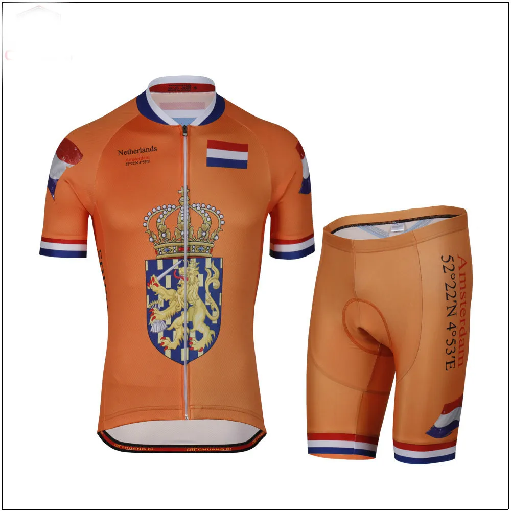 2024 Hommes Summer Pays-Bas Équipe nationale Maillot de cyclisme Ensemble Triathlon VTT Vêtements Maillot Ciclismo Ropa Taille XXS-6XL N8