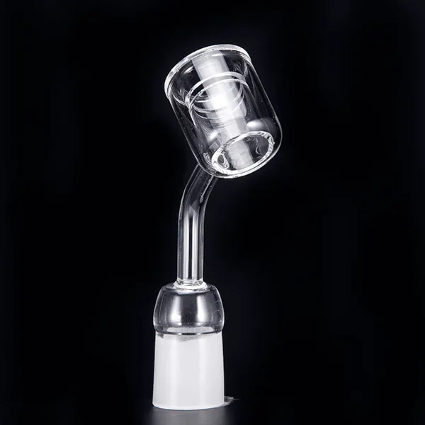 Quarat Thermal Banger Smoking Accessories 28mm Outer Diameter 45 Degree Double Tube Quartz Thermal Bangers Nail For Oil Rigs Glass Bongs