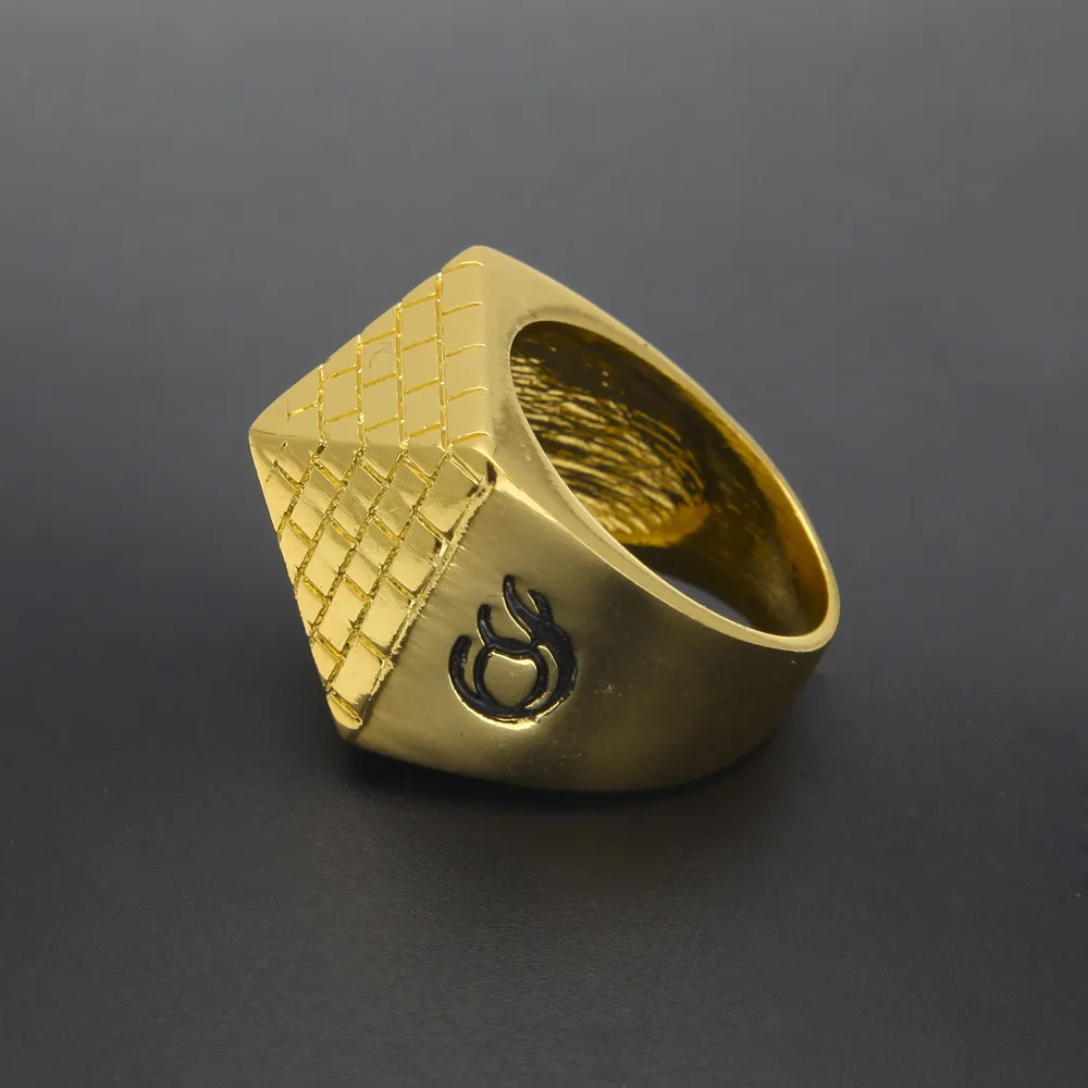 Män punk egyptisk pyramid ring mode hip hop smycken guld färg charm legering metallring kvinnor227k