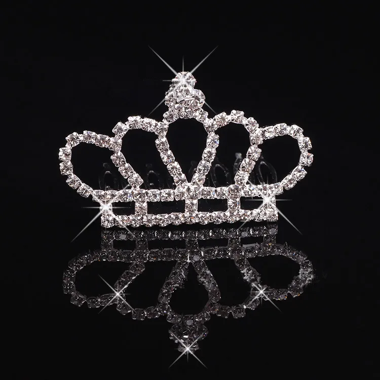 Kızlar taçlar rhinestones ile düğün takı gelin başlıklar doğum günü partisi performansı Pageant kristal tiaras düğün aksesuarları # BW-T024