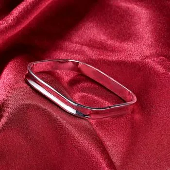 Hurtownie - Detaliczna Najniższa cena Christmas Gift, Darmowa Wysyłka, New 925 Silver Fashion Bransoletka B053