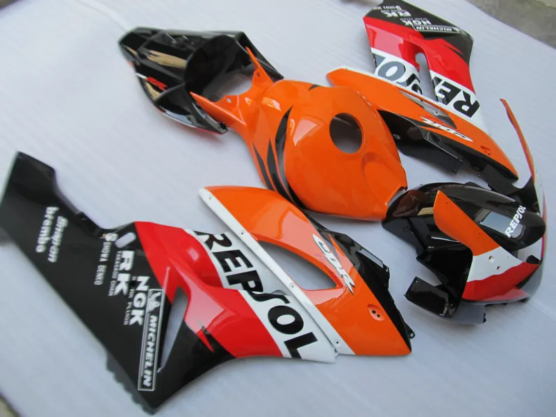 Spritzguss-Kunststoff-Verkleidungsset für Honda CBR1000RR 04 05 Orange Schwarz Verkleidungsset CBR1000RR 2004 2005 OT08