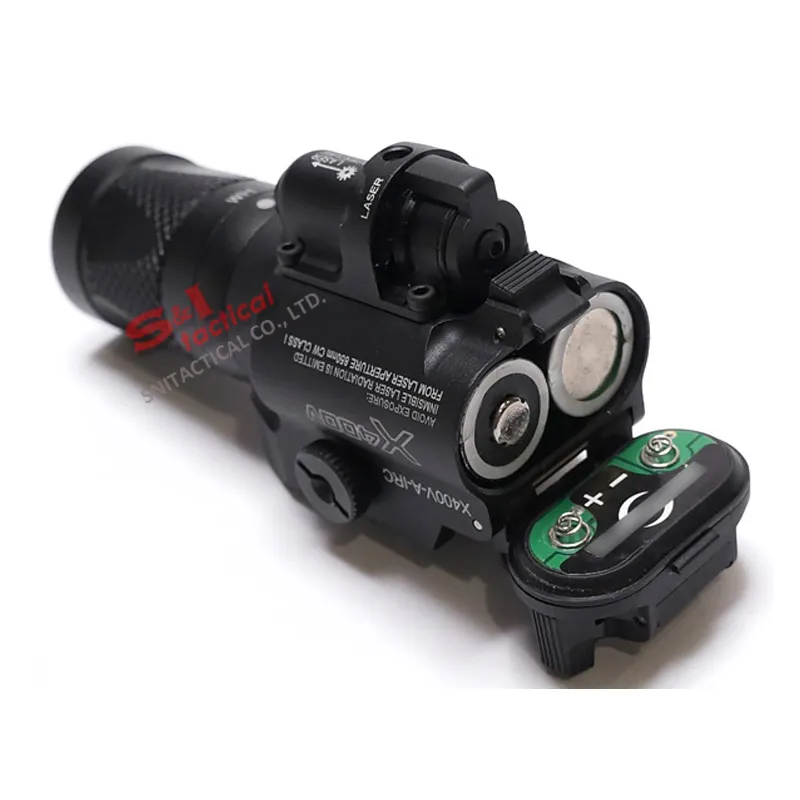 Nowa latarka SF X400V-IR Latarka Tactical LED Light White Light i IR Wyjście z czerwoną wersją laserową czarny