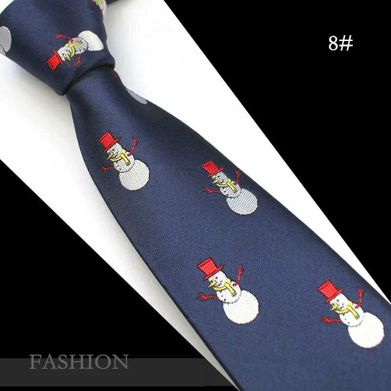 2019 Christmas neck tie 145*7cm Jacquard necktie X-mas necktie Men's arrow Polyester Tie for best Christmas gift