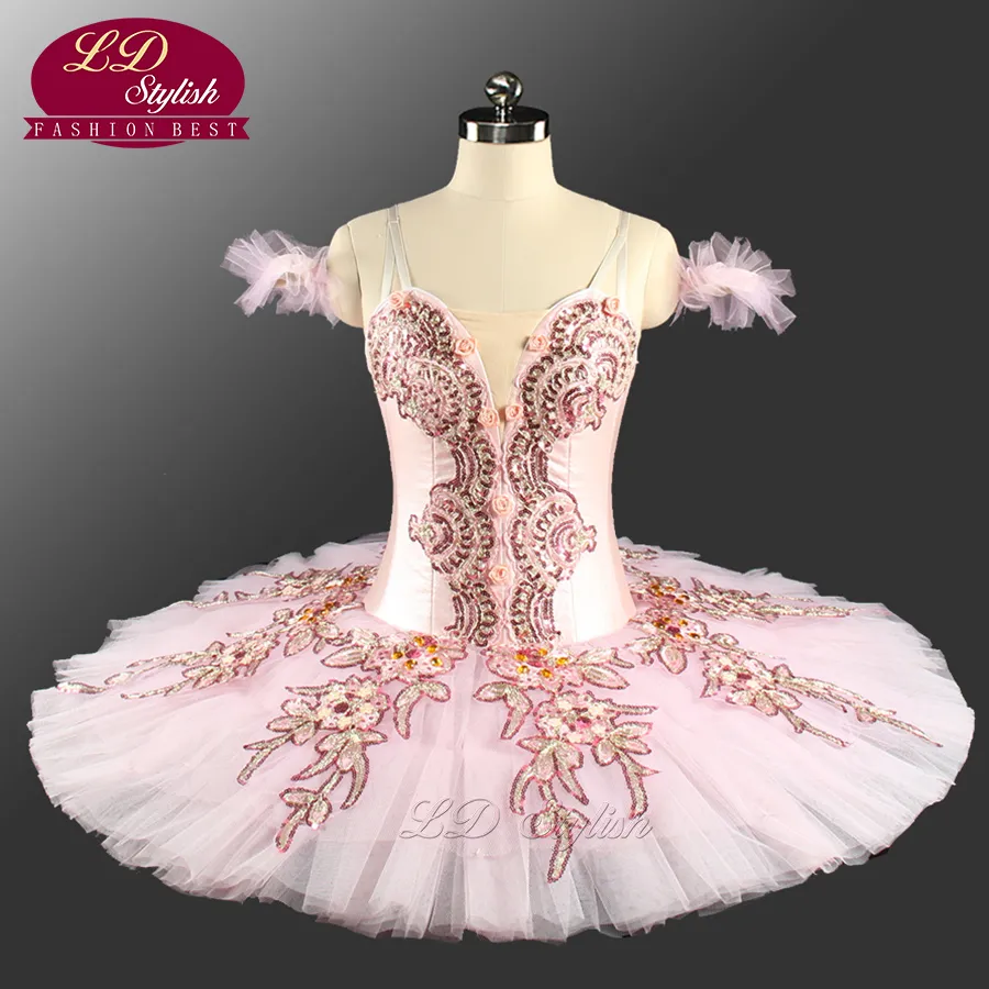 Sugar Plum Fairy Tutu di balletto classico Prestazioni in costume LD0062 Concorso YAGP Tutu Costumi Tutu di balletto rosa per ragazze