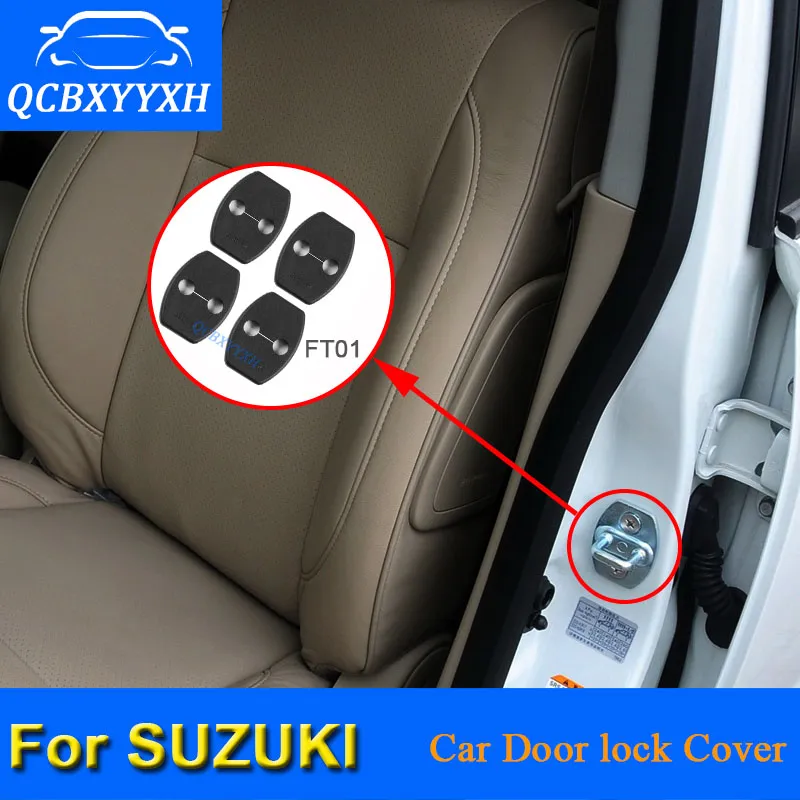 ABS Car Door Lock Protective Covers For Suzuki S-Cross SX4 Alto Swift Vitara 2015-2018 Grand Vitara 2007-2016