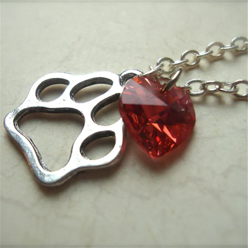 I Heart Ed Ed Sheeran Inspired Paw Print Necklace Jewelry Silver