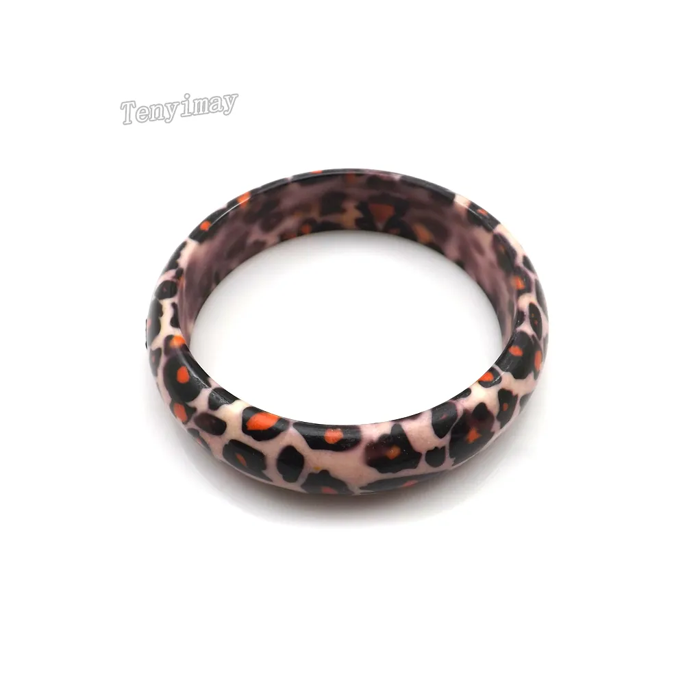 Grossist 24stAkryl Leopard Armband Fit Promotion Gratis frakt