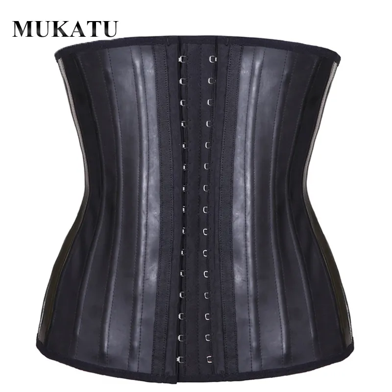 Atacado- Mukatu Latex Cintura Treinador Corset Belly Slimming Underwear Bella Bainha Corpo Shaper Modelando Strap 25 Aço Cintura Cintura Cincher