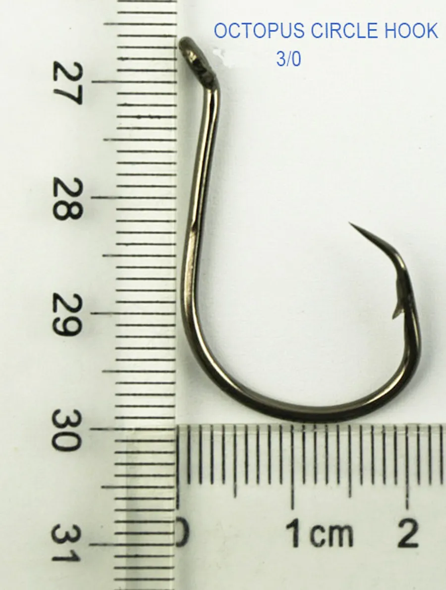 100 X 3/0 Fishing Hooks Stainless Steel Carbon Chemically