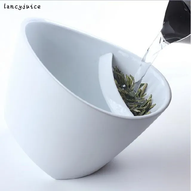 Tasses inclinables en porcelaine de qualité, avec filtre, infuseur, bouteille d'eau avec tasse à thé