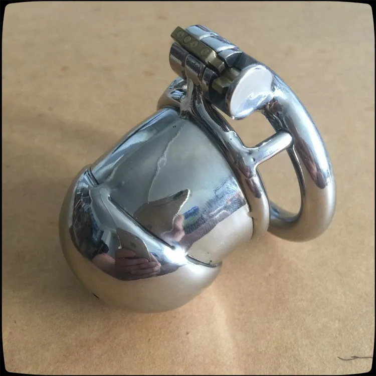 Chastity Devices With spikes anti off ring new lock design device full length 60mm cage length 45mm stainless steel male for men