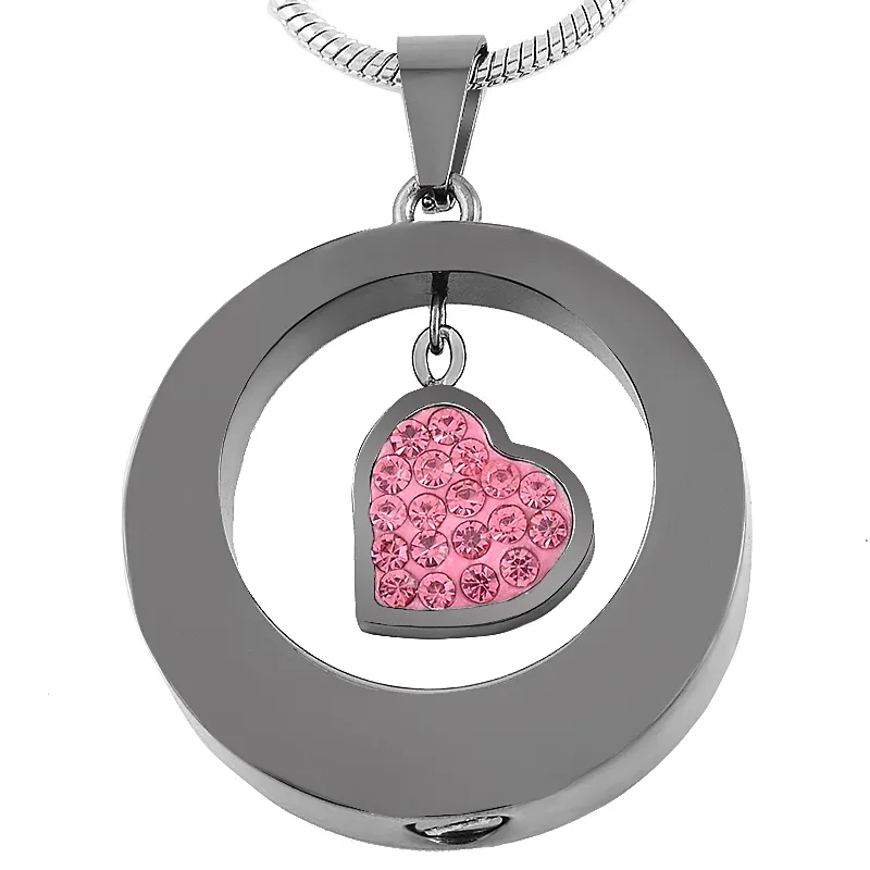 CMJ8251 Aldrig blekna Assorted Round Cremation Pendant Urn Halsband Minnesmärke Keepsak Mode Kvinnor Smycken Charm Pendant Tillbehör