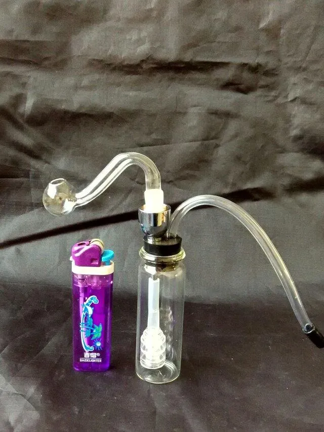 Petite bouteille d'eau transparente avec des accessoires de bongs en verre, Glass Smoking Pipes colorée mini multi-couleurs Hand Pipes