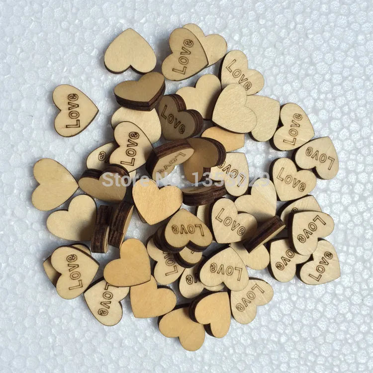 Mr Mrs Love Heart Träbord Konfetti Scatter Scrapbooking DIY Wedding Party Decoration Photo Props