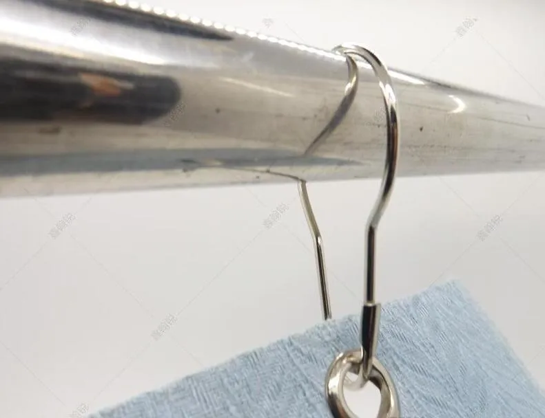 Ganci per tenda da doccia, 12 anelli per tenda da doccia, ganci per tenda da doccia in acciaio inossidabile nero, anelli per tenda da doccia antiruggine, anelli per tenda da doccia doppi