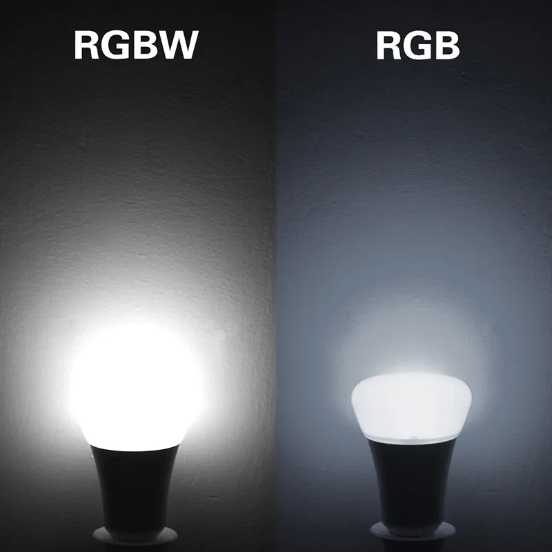 10W A19 التحكم عن بعد تغيير لون المصابيح ضوء LED RGB + Daylihgt الأبيض 16 اختيار اللون ، E26 قاعدة المسمار المتوسطة