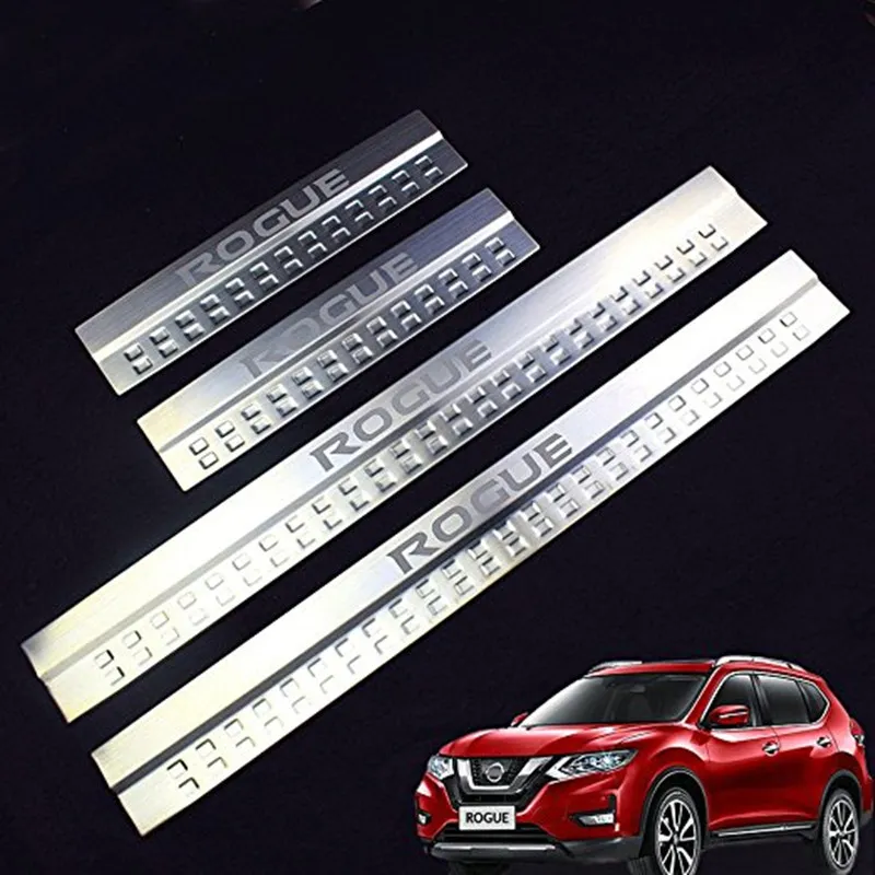 Car Door Sills For Rogue Stainless Steel Door Sill Scuff Plates Fit For
