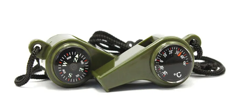 Bussola Multifunzione Per Campeggio Con Fischietto E Torcia LED &ndash; Kit Sopravvivenza