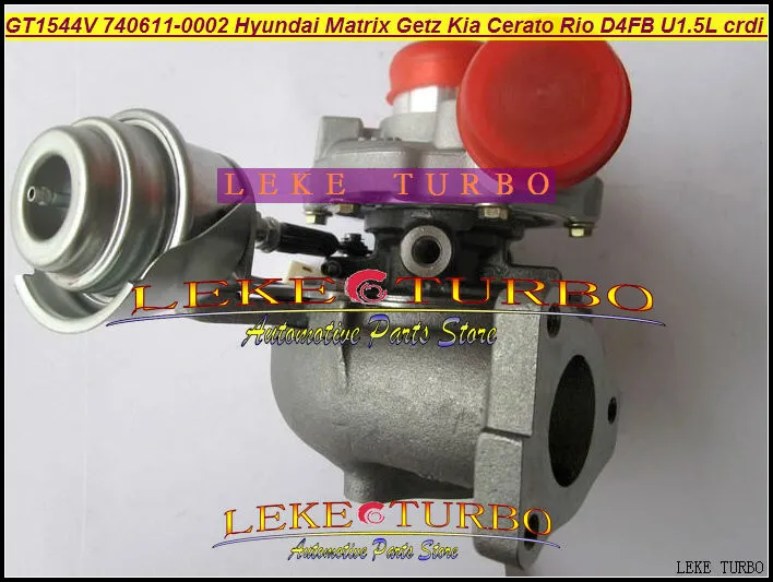 GT1544V 740611 740611-5001S 740611-5003S 740611-0001 28201-2A100 Turbo Turbocharger voor Hyundai Matrix Getz Cerato Rio D4FA D4FB 1.5L 1.6L