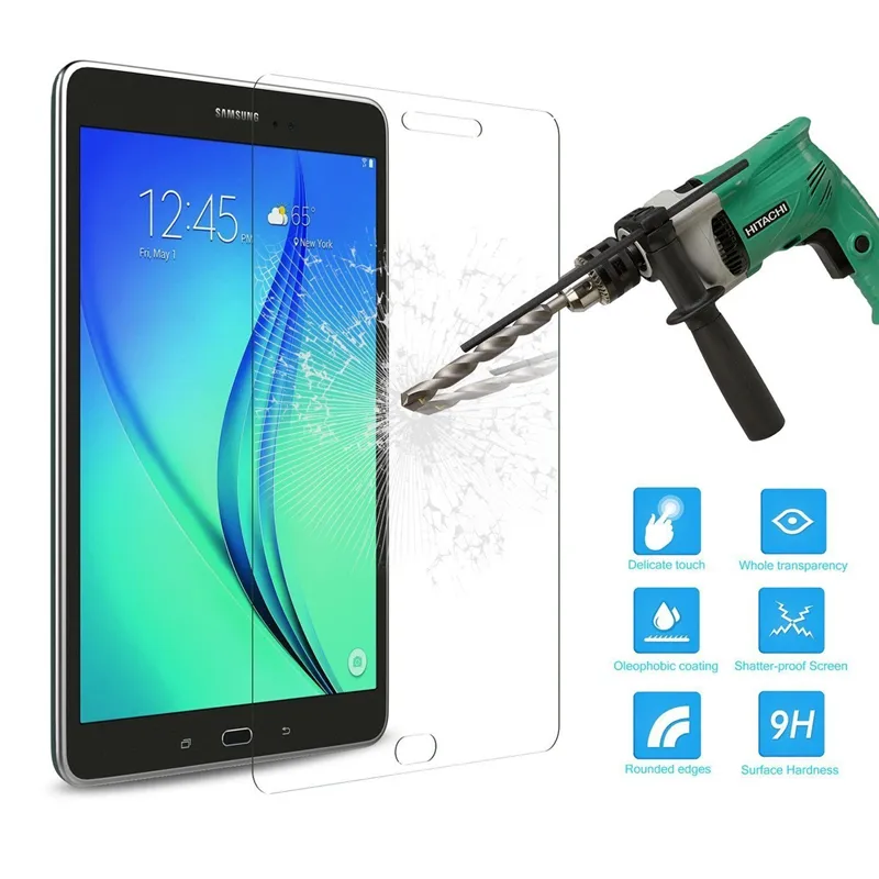 a prueba de explosiones 9H 0.3mm Protector de pantalla de vidrio templado para Samsung Galaxy Tab A T350 T550 Tab E T560