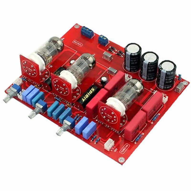 Freeshipping 6N1 Hifi Tube Amplifier Board Tone Preamplifier Board Assembled assembled amplifier boards 60VAC + 6.3VAC